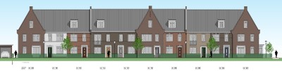 Gevelbeelden eengezinswoningen gereed - 